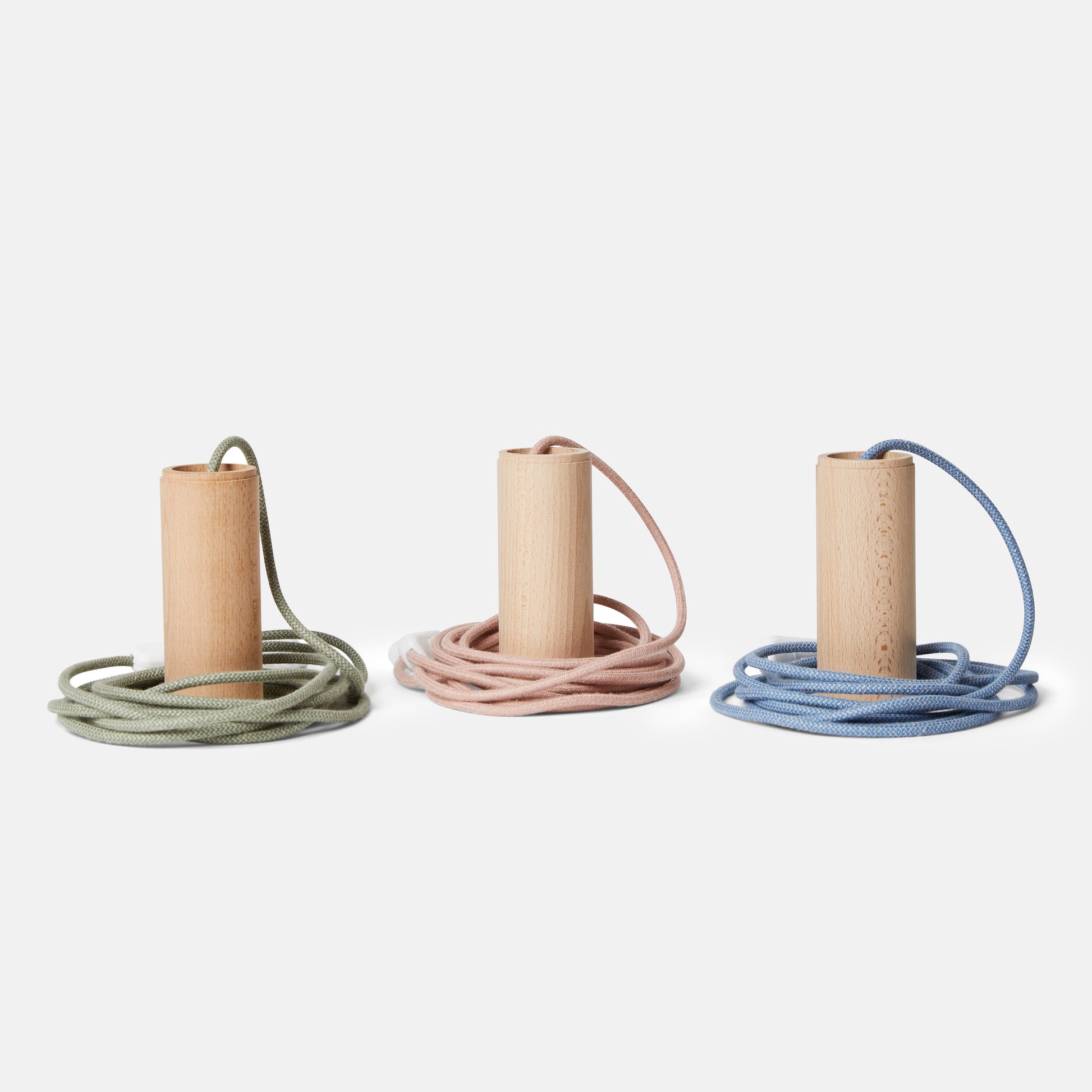 luce per lettino montessoriano nabè 3 colori con cavo tessile lunghezza variabile e paralume in legno