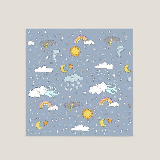 Stampa illustrata a tema elementi naturali con fantasia Rispetta la natura.