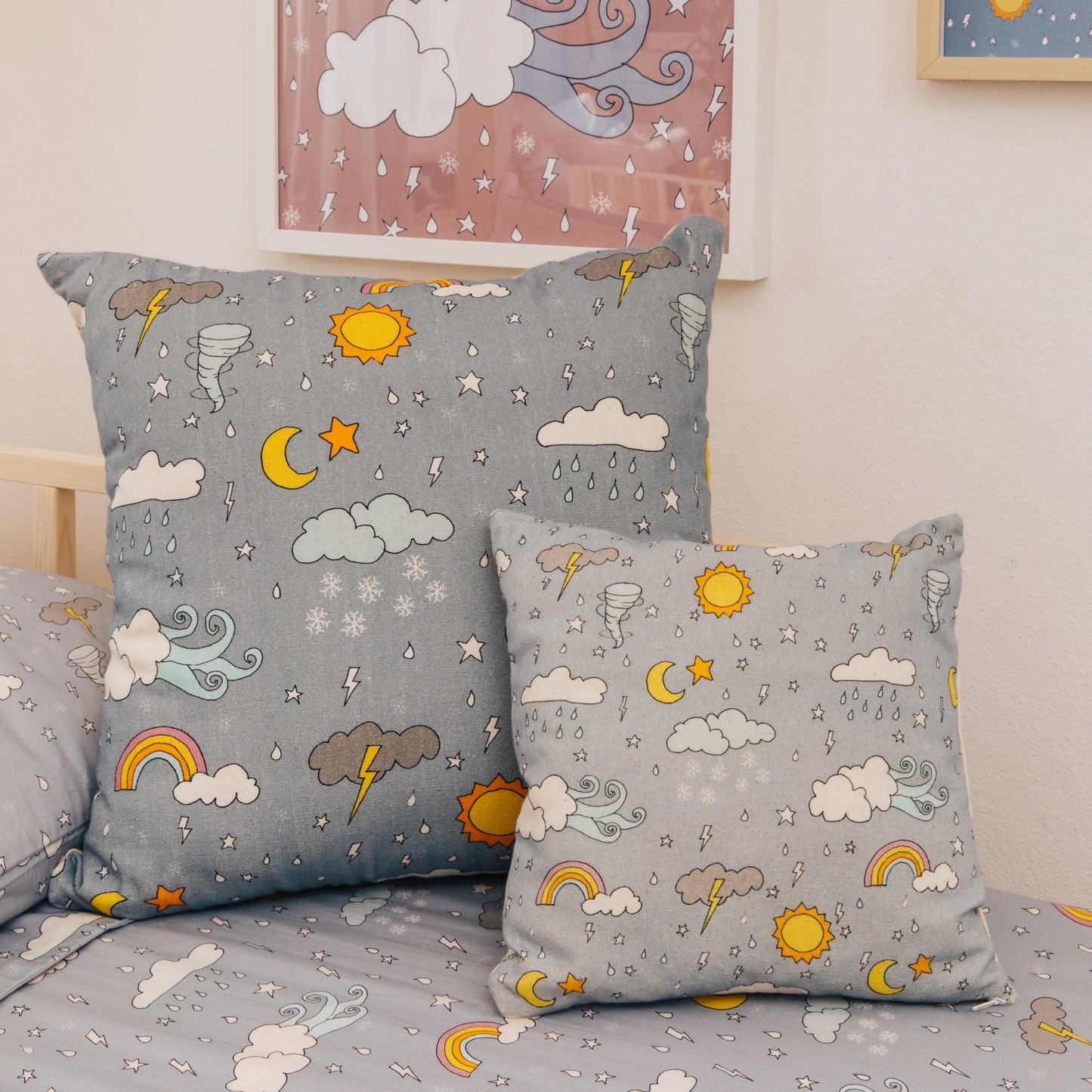 Coussin en coton Respecte la nature