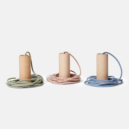 luce per lettino montessoriano nabè 3 colori con cavo tessile lunghezza variabile e paralume in legno