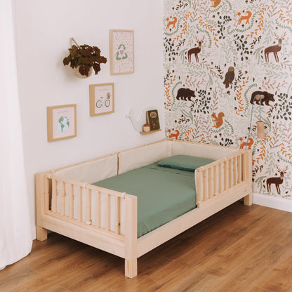 La texture del cotone percalle 100 % naturale è fresca e ariosa.