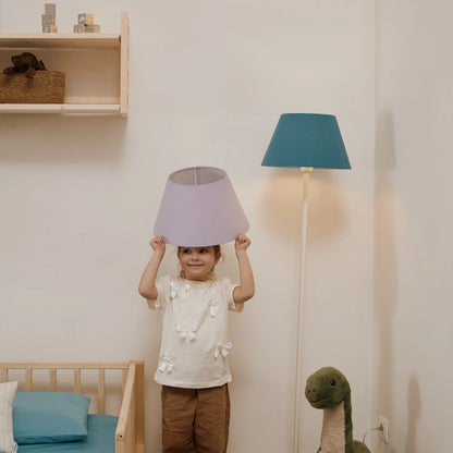 Lampadaire avec abat-jour uni